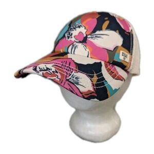 Billabong Heritage Mashup Women's Snapback Logo Trucker Hat Ballcap Multi NWOT